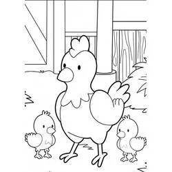 Poule et Poussin - Coloriages gratuits à imprimer
