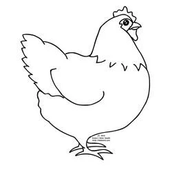 Coloriage Poule et Poussin #193208 à imprimer et colorier