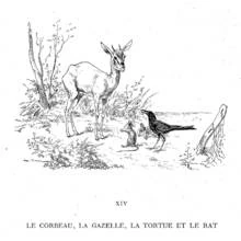 Coloriage Rat avec le corbeau, la gazelle et la tortue