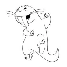 Coloriage Rat riant avec de grandes dents