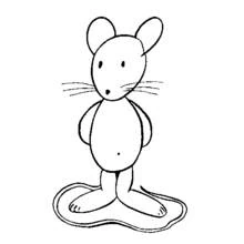 Coloriage Rat debout de face