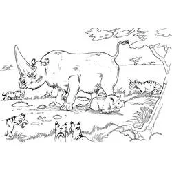 Rhinocéros - Coloriages gratuits à imprimer