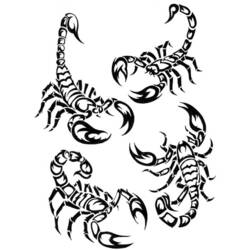 Coloriage Scorpion en style tribal