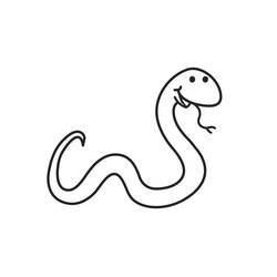 Coloriage Serpent au corps sinueux et langue fourchue
