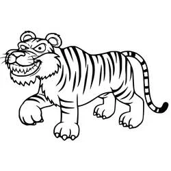 Coloriage Tigre au regard menaçant