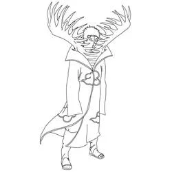 Coloriage Zetsu avec ses excroissances végétales piquantes