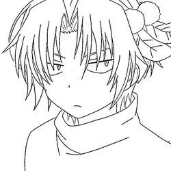 Coloriage Yoon avec une expression calme