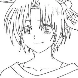 Coloriage Akatsuki no Yona portrait en gros plan