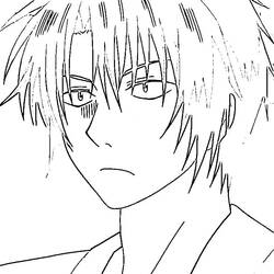 Coloriage Hak en gros plan avec un regard intense