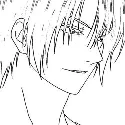 Coloriage Hak en portrait de profil rapproché