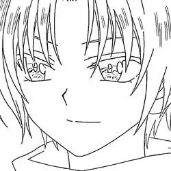 Coloriage Yoon en portrait rapproché avec cheveux détaillés