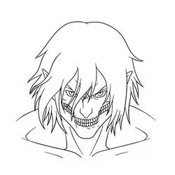 Coloriage Eren Yeager sous forme de titan