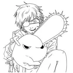 Chainsaw Man - Coloriages gratuits à imprimer