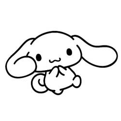 Coloriage Cinnamoroll assis les pattes jointes Coloriage Cinnamoroll assis les pattes jointes