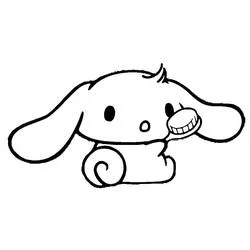 Coloriage Cinnamoroll se brosse les dents Coloriage Cinnamoroll se brosse les dents