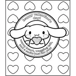 Coloriage Cinnamoroll pour la Saint-Valentin Coloriage Cinnamoroll pour la Saint-Valentin