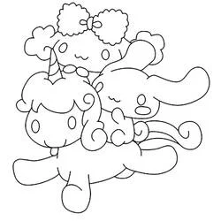 Coloriage Cinnamoroll chevauche une licorne Coloriage Cinnamoroll chevauche une licorne