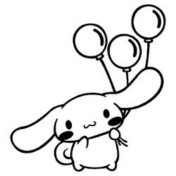 Coloriage Cinnamoroll et les ballons Coloriage Cinnamoroll et les ballons