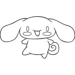 Coloriage Cinnamoroll debout avec ses grandes oreilles Coloriage Cinnamoroll debout avec ses grandes oreilles