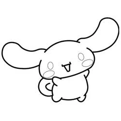 Coloriage Cinnamoroll souriant aux grandes oreilles levées Coloriage Cinnamoroll souriant aux grandes oreilles levées