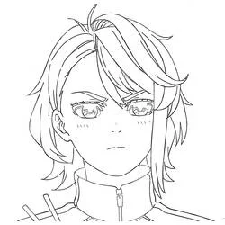 Coloriage Aira Shiratori en portrait rapproché