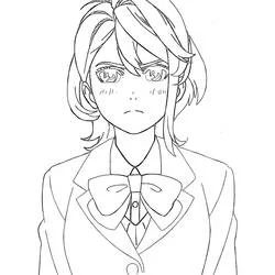 Coloriage Aira Shiratori en uniforme scolaire