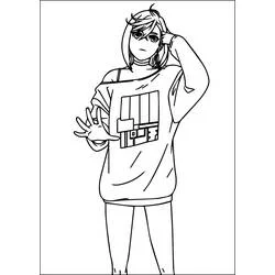 Coloriage Momo Ayase en sweat oversize