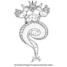Coloriage Porunga le dragon éternel exauçant des vœux