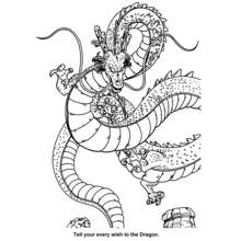 Coloriage Shenron le dragon exauceur de vœux