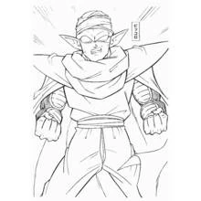 Coloriage Piccolo debout poings serrés
