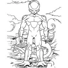 Coloriage Freezer debout dans une pose menaçante