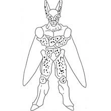 Coloriage Cell debout dans une pose assurée
