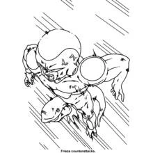 Coloriage Frieza contre-attaque