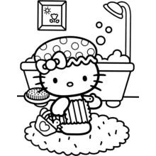 Coloriage Hello Kitty #36742 à imprimer et colorier