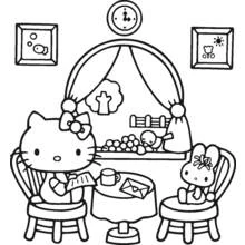 Coloriage Hello Kitty #36743 à imprimer et colorier