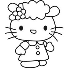 Coloriage Hello Kitty #36757 à imprimer et colorier