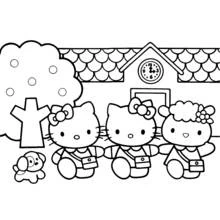 Coloriage Hello Kitty #36762 à imprimer et colorier