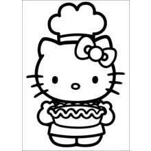 Coloriage Hello Kitty #36771 à imprimer et colorier