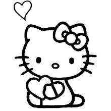 Coloriage Hello Kitty #36802 à imprimer et colorier