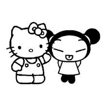 Coloriage Hello Kitty #36836 à imprimer et colorier