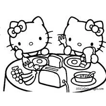 Coloriage Hello Kitty #36845 à imprimer et colorier