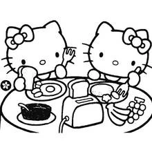 Coloriage Hello Kitty #36895 à imprimer et colorier
