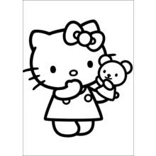 Coloriage Hello Kitty #36986 à imprimer et colorier