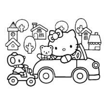 Coloriage Hello Kitty #37031 à imprimer et colorier