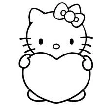 Coloriage Hello Kitty #37036 à imprimer et colorier