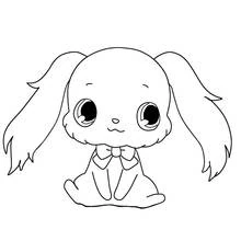 Coloriage Jewelpet Io aux longues oreilles tombantes