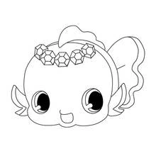 Coloriage Aqua le Jewelpet avec une couronne de bijoux
