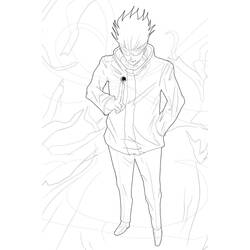 Illustration au trait Jujutsu Kaisen (Animé et Manga) #183238 prête à colorier