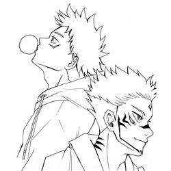 Illustration au trait Jujutsu Kaisen (Animé et Manga) #183246 prête à colorier