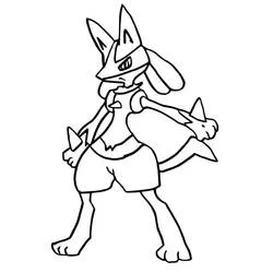Lucario - Coloriages gratuits à imprimer